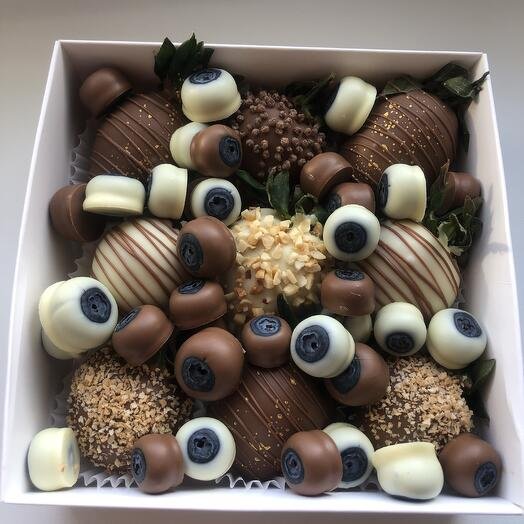 Клубника и голубика в шоколаде набор в подарок