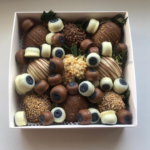 Клубника и голубика в шоколаде набор в подарок