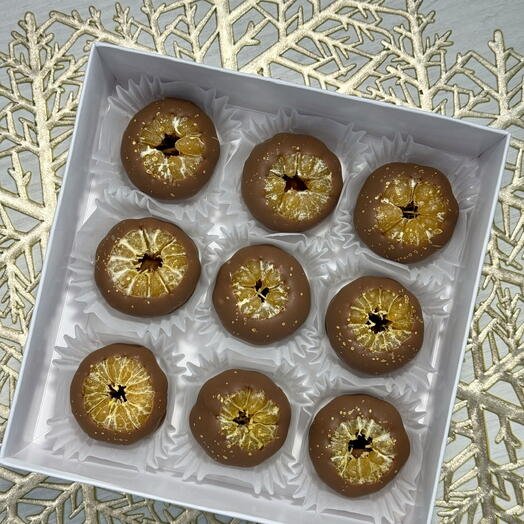Мандарины в бельгийском шоколаде 9 штук